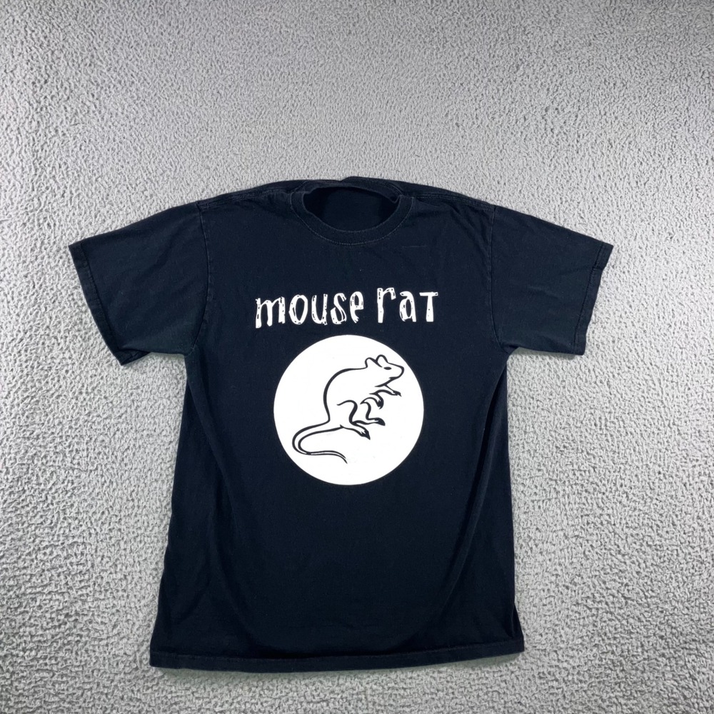 Mouse Rat Graphic T-Shirt Men Small Black Parks and Recreation Andy Dwyer